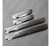 VERVELINK 4Pcs Car Outer Door Sill Kick Plates Protector Accessories for Vauxhall Vauxhall Mokka 2013-2022 Kick Plates Scuff Guard Threshold Styling Decoration Stainless Steel Material