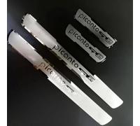 VERVELINK 4Pcs Door Sill Guards Stainless Steel Fit for KI-A PICANTO GT LINE 2015-2020 Anti-Corrosion Scratch Guard 3M Pro Installation Kit Auto Welcome Pedal Kick Plates Scuff Guard