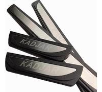 VERVELINK 4Pcs Door Sill Guards Stainless Steel Fit for REN-Ault Kadjar 2017-2020 Anti-Corrosion Scratch Guard 3M Pro Installation Kit Auto Welcome Pedal Kick Plates Scuff Guard