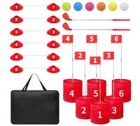 VERVYVINE 6-Hole BucketGolf Game Bundle with Clubs - The Ultimate Outdoor Golf Yard Game for All Ages, Great for Backyards, Schools, Parks & Beach Trips. (Includes 2 RH Clubs)