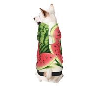 Very Appetizing Cartoon Watermelon Dog Hoodie – Soft & Breathable Polyester Pet Clothes for Small, Medium, and Large Dogs
