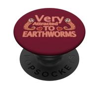Very Attracted To Earthworms Funny Worm Farming PopSockets Adhesive PopGrip