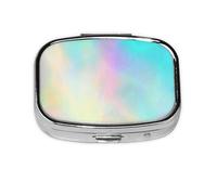 Very Beautiful Rainbow Texture Hologram Foil,Meta Pill Box 2 Compartment Medicine Case,Portable Organizer,Rectangle Meta Portable Organizer Pill Box 2032 Compartment Medicine Case