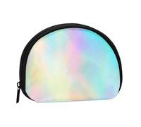 Very Beautiful Rainbow Texture Hologram FoilSmall Makeup Sanitary Napkin Storage Bag,Women's Cosmetic Coin Purse