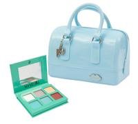 very bella - 6 Pcs Eye Shadow Makeup Palette with Blue Handles and Makeup Mirror