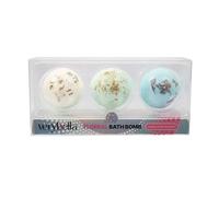 Very Bella Floreal Bath Bombs - Set of 3 Kids’ Bath Bombs in Blue, Green & White - Fizzy, Colourful & Lightly Scented - Safe for Girls Aged 6+ - Fun Bath-Time Treats for Relaxing Soaks