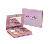 Very Bella Shine Palette - Kids’ Makeup Set with Bag, Mirror, Brush & Small Pouch - Fun Beauty Kit for Girls Aged 6+ - Perfect for Dress-Up, Role Play & Creative Styling On the Go