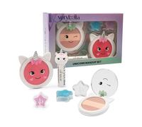 Very Bella - Unicorn Theme Make Up Set - 1 Blush - 1 Eye Shadow Warm Tones - 1 Strawberry Lip Balm - 2 Glittered Lip Balm - Nourishes and Protects Lip Balm