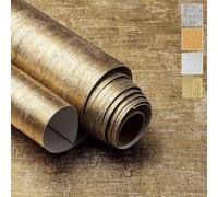 VERY BERRY STICKER Gold Peel and Stick Wallpaper (61 x 300cm, 2 Pack) Metallic Vinyl Wrap, Self-Adhesive Sticky Back Plastic for Furniture & Wall Covering, Waterproof