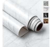 VERY BERRY STICKER Marble Peel and Stick Wallpaper (White, 61 x 200cm, 2 Pack) Premium Vinyl Wrap, Self-Adhesive Sticky Back Plastic for Kitchen Worktops, Cupboards & Furniture, Waterproof