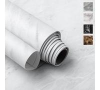 VERY BERRY STICKER Marble Peel and Stick Wallpaper (White Matte, 61 x 300cm, 2 Pack) Premium Vinyl Wrap, Self-Adhesive Sticky Back Plastic for Kitchen Worktops, Cupboards & Furniture, Waterproof