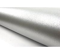 VERY BERRY STICKER Silver Metallic Lightly Textured Vinyl Wrap for Countertop (61cm x 200, Textured Shine, Silver) Sticky Back Plastic Self-Adhesive Wallpaper for Bedroom