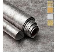 VERY BERRY STICKER Silver Peel and Stick Wallpaper (61 x 300cm, 2 Pack) Metallic Vinyl Wrap, Self-Adhesive Sticky Back Plastic for Furniture & Wall Covering, Waterproof