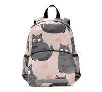 Very Cute Gray British Short-haired Cat Clip Art Seamless Pattern Kids Backpack for Toddlers, Kid's Backpack for Boys Girls, Kindergarten Preschool Nursery Travel Bag