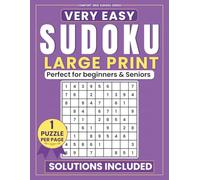 Very Easy Sudoku Puzzle Book for Beginners & Seniors.: 120 Large Print (25PT) Fun and Relaxing Puzzles with Complete Solutions. (Comfort Grid Sudoku Series)