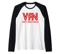 Very Fake News VFN Sarcastic Humor Statement Raglan Baseball Tee