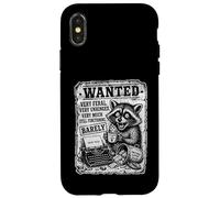 Very Feral Unhinged Raccoon Chaos Humor Case for iPhone X/XS