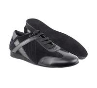 Very Fine Men's Icarus Ballroom Latin Salsa Rhythm Tango Dance Sneaker, Black with White Highlights, 6 UK