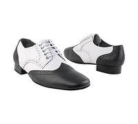 Very Fine Men's Zephyr Latin Ballroom Salsa Tango Waltz Smooth Swing Two Tone Dance Shoe, Black and White, 12
