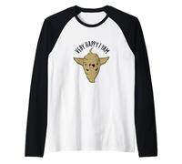 Very Happy I Yam Funny Veggie Pun Raglan Baseball Tee