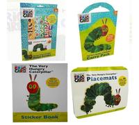 Very Hungry Caterpillar Collection 4 Books Set by Eric Carle (Sticker Book,Sticker Paradise,Carry Pack & Placemats)