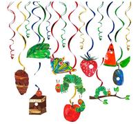 Very Hungry Caterpillar Hanging Swirls, 40 Pcs The Very Hungry Caterpillar Birthday Decorations Swirls, Hungry Caterpillar Party Decorations Swirls & Caterpillar Theme Party Swirls for Boys & Girls