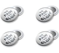 VERY IMPORTANT RUNNER - Running Magnet Carrier - Pack 4 Magnets Dorsal Running and Triathlon, High Resistance Backs, Runners Accessories Design (No Pain No Glory)