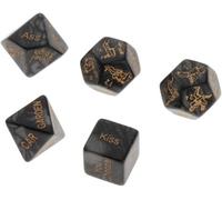 Very Interesting And Humorous Couple Gift: 5 Black Dice, 5 Pieces, 12 Sides, Rich Action Guide Model