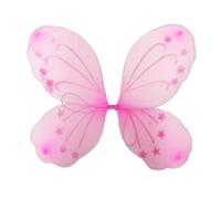 Very Large Baby Pink Fairy Butterfly Wings with Glitter Star Design