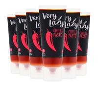 Very Lazy Chilli Paste 75g Tube - Pack of 6 - Premium Spicy Red Chilli Paste in a Tube - Ready to Use Red Chilli for Home Cooking, Sauce, Pasta & Marinades