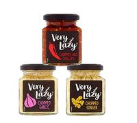 Very Lazy Triple Pack. Chopped Red Chillies, Chopped Garlic, Chopped Ginger