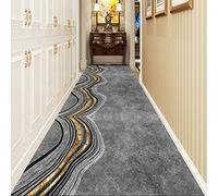 Very Long Rug Runner Machine Washable Gray Carpet Runner for Hall Farmhouse Runner Rugs Hallway Runners Rug Non-slip Indoor Outdoor Rug, 60×300cm 70×300cm 80×300cm ( Size : 80x600cm/2.6ftx19.7ft )