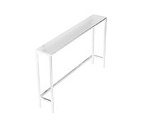 Very Narrow Console Table, Iron Sofa Side Table Black Wall Side Table White Hallway Table Accent Table for Parlour, Bedroom Entrance(Size:120CM,Color:White)