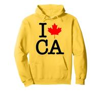 Very Polite Red Black I Love Canada Maple Leaf Pullover Hoodie
