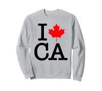 Very Polite Red Black I Love Canada Maple Leaf Sweatshirt
