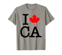 Very Polite Red Black I Love Canada Maple Leaf T-Shirt