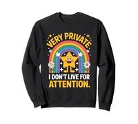 Very Private I Don’t Live For Attention Kawaii Graphic Sweatshirt