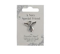 Very Special Friend Silver Coloured Angel Pin With Gem Stone Sentimental Gift Idea