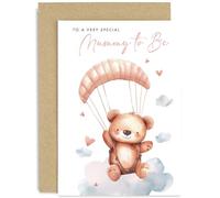 Very Special Mummy To Be Card - Congratulations Pregnancy Card for Her - Baby Shower Greeting Card - Expecting Card for New Mummy - Teddy Bear Design - Colleague, Sister, Bestie, Special Friend