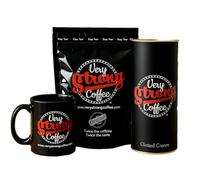 Very Strong Coffee Gift Pack including 250g Very Strong Coffee, Clotted Cream Shortbread and VSC Mug