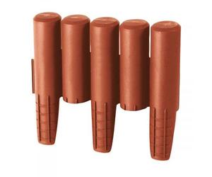 Very Strong Garden Fence Lawn Edging Boarder Edge Palisade Fencing Plastic (8pcs Pack (2.28M), Terracotta)