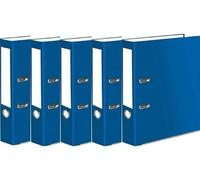 Very Strong Premium Quality Linen Lever Arch Files A4 Heavy Duty by Nobel (Blue, 5 Files)