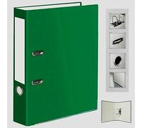 Very Strong Premium Quality Linen Lever Arch Files A4 Heavy Duty by Nobel (Green, 2 Files)