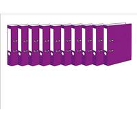 Very Strong Premium Quality Linen Lever Arch Files A4 Heavy Duty by Nobel (Purple, 10 Files)