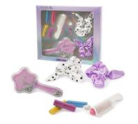 Verybella Unicorn Hair Set, Contains 2 Coloured Elastics, 1 Detangling Brush, 1 Comb, 2 Clips, 4 Hair Color Chalks for a Colourful Look