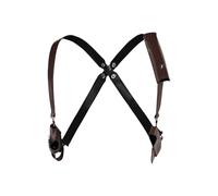 Verycos Men Leon Kennedy Cosplay Belt Chest Harness Belt Shoulder Strap Belts Back Cross Leather Punk Costume Accessory