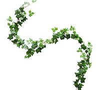 Veryhome Artificial Ivy Silk Fake Vine Wall Hanging Party Decoration Wedding Garland Greenery Leaves Garden Home Foliage Plants (Green)