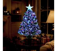Verymerry Fibre Optic Christmas Tree With Timer Lights, Pre-Lit Artificial Xmas Tree - 2Ft