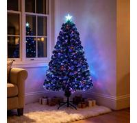 Verymerry Fibre Optic Christmas Tree With Timer Lights, Pre-Lit Artificial Xmas Tree - 4Ft