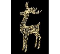VeryMerry Pre-Lit Reindeer Extra Large 115cm with 200 LED, Auto-Off Timer, Christmas Decoration Suitable for Indoor and Outdoor Use - Warm White